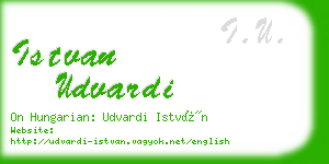 istvan udvardi business card